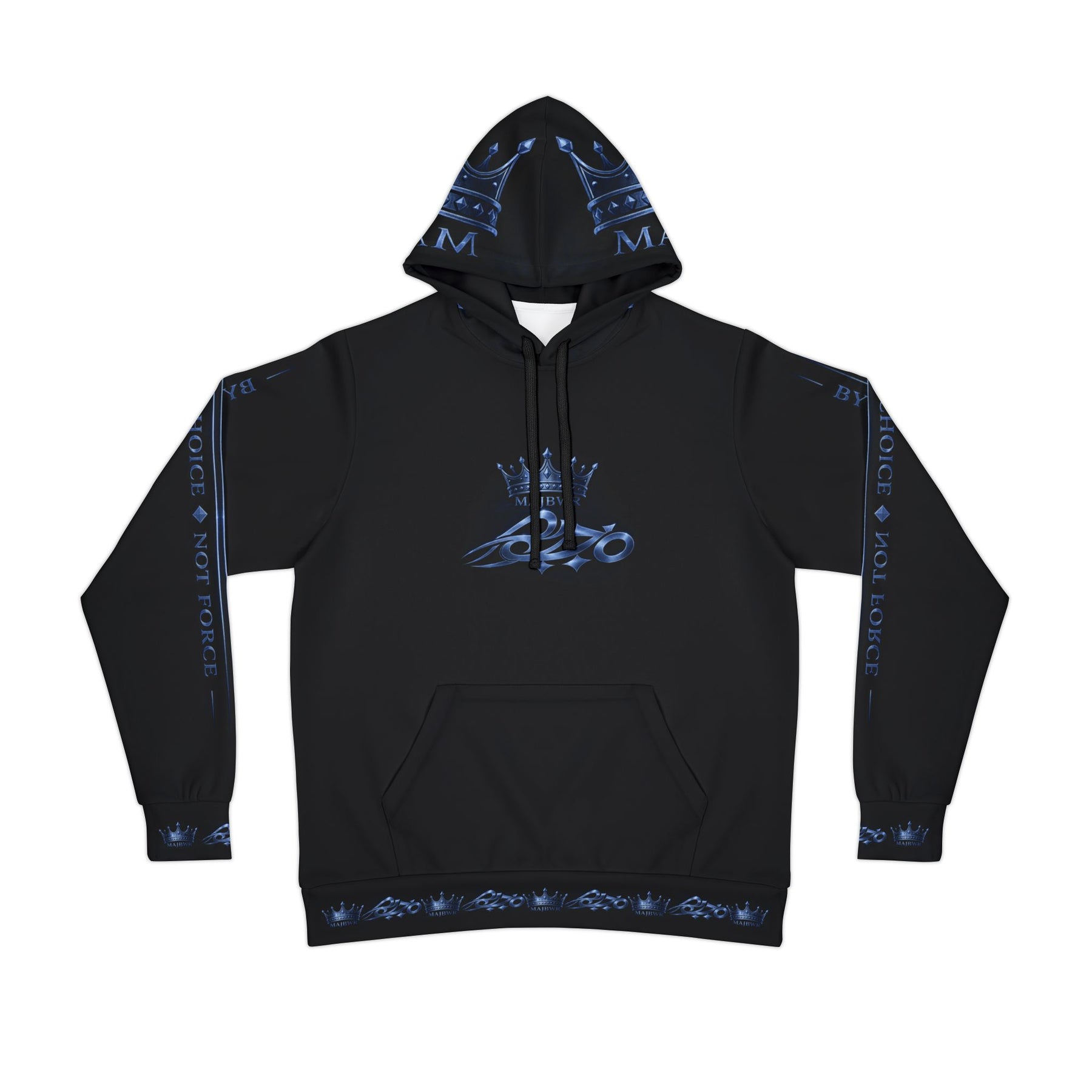 MAJBWR – Iced Out Crown Hoodie – Sapphire Edition