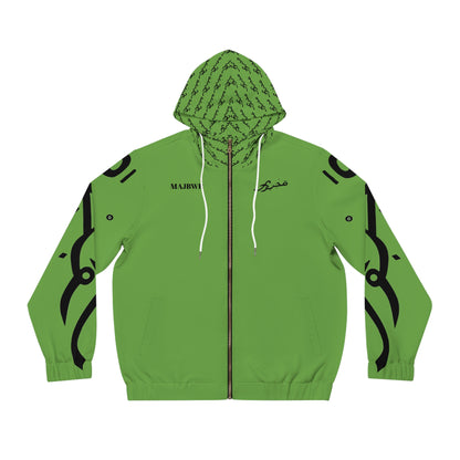 MAJBWR - Men’s Green Full-Zip Hoodie