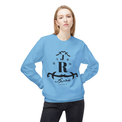 MAJBWR - Monogram R Crewneck Sweatshirt — Elegant Black Crest Design