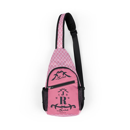 MAJBWR - Crest Pink X Chest Sling Bag Arch