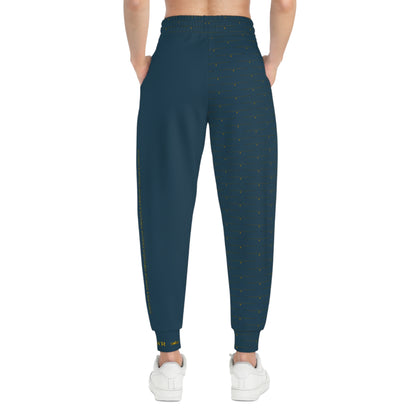 MAJBWR - Diamond Edition Teal Athletic Joggers — Gold Crown Logo