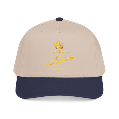 MAJBWR - Gold King Crown Mid Profile Baseball Cap — Embroidered Hat
