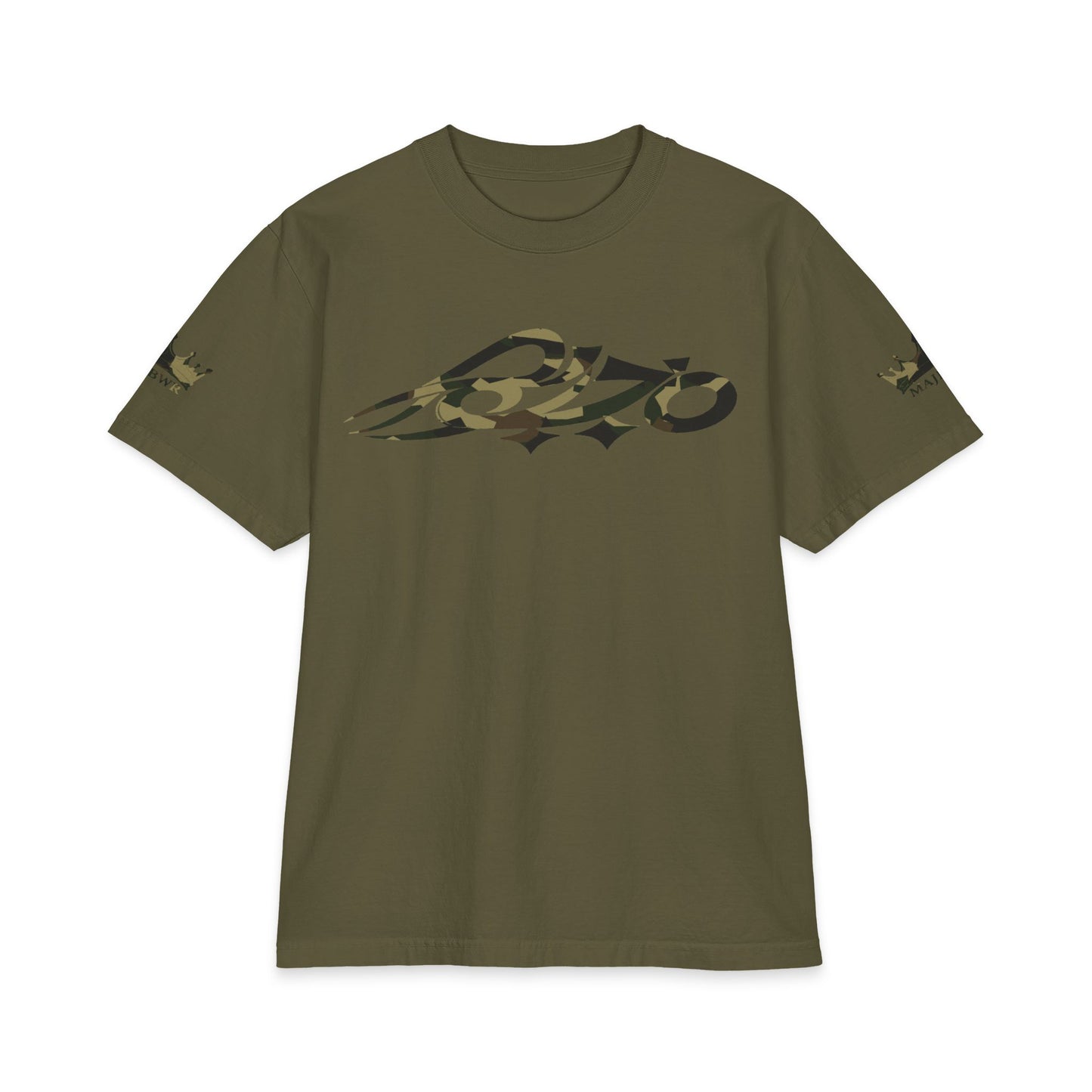 MAJBWR - Camo Black/Olive/Hunter Green Oversized Heavyweight T-Shirt