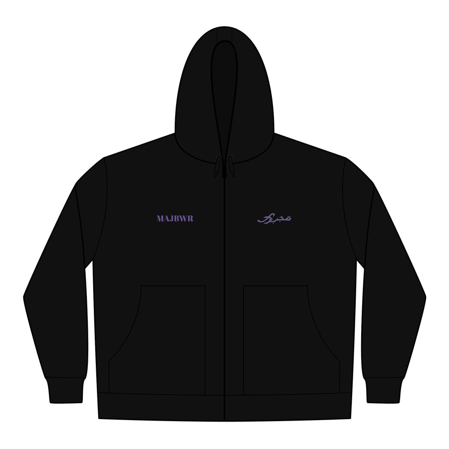 MAJBWR - Embroidered Duck Cloth Hooded Work Jacket