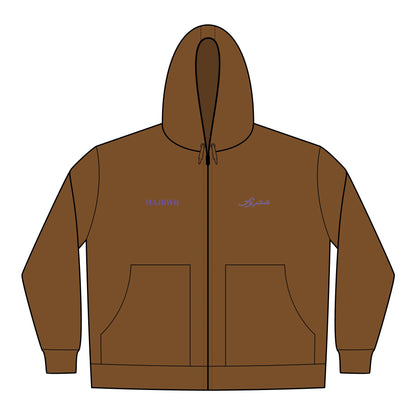 MAJBWR - Embroidered Duck Cloth Hooded Work Jacket