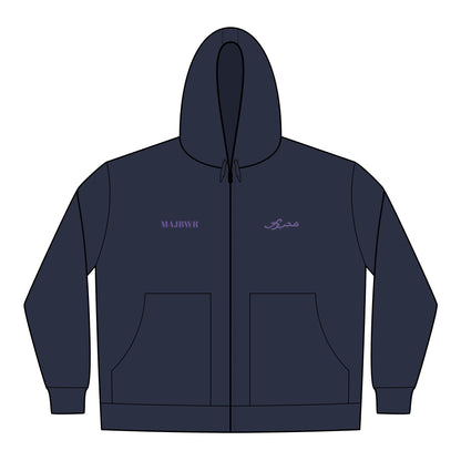 MAJBWR - Embroidered Duck Cloth Hooded Work Jacket