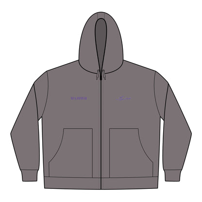 MAJBWR - Embroidered Duck Cloth Hooded Work Jacket