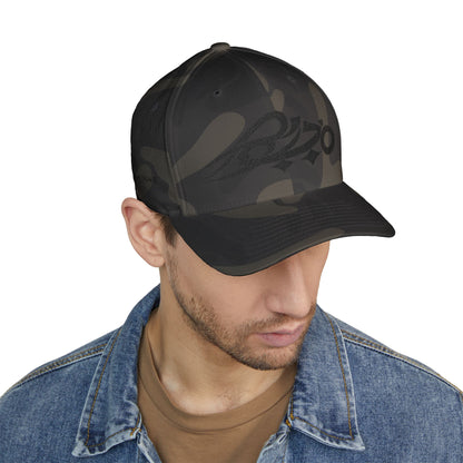 MAJBWR - Crown Skull Embroidered Cap — MAJBWR Camo on Black (Closed-Back Limited Edition)