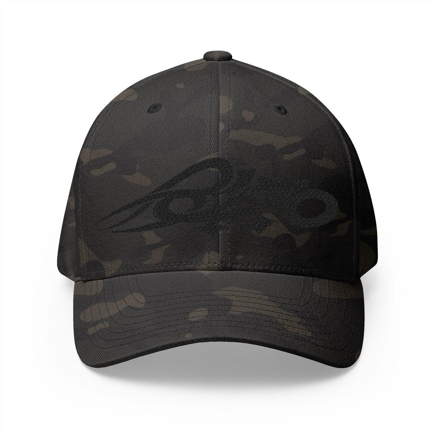 MAJBWR - Crown Skull Embroidered Cap — MAJBWR Camo on Black (Closed-Back Limited Edition)