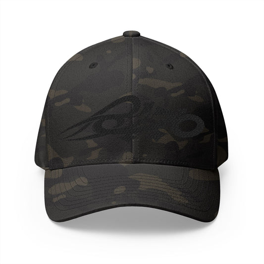 MAJBWR - Crown Skull Embroidered Cap — MAJBWR Camo on Black (Closed-Back Limited Edition)
