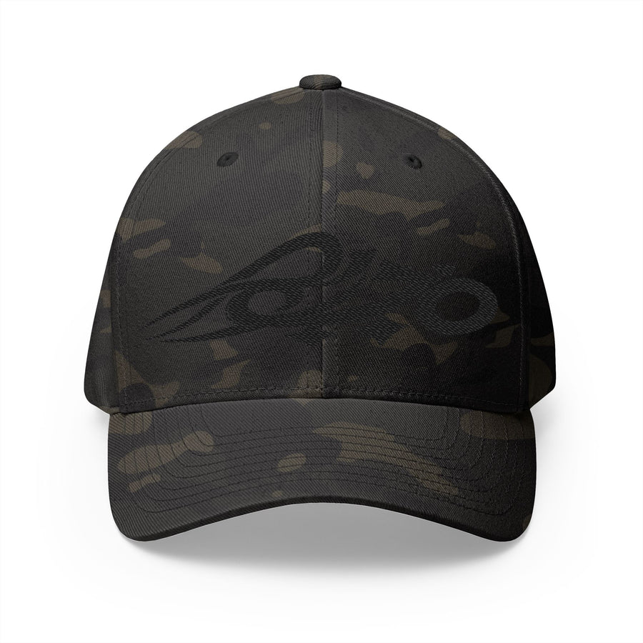 MAJBWR - Crown Skull Embroidered Cap — MAJBWR Camo on Black (Closed-Back Limited Edition)