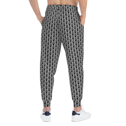 MAJBWR - Black & White Print Joggers - AOP 1 Face