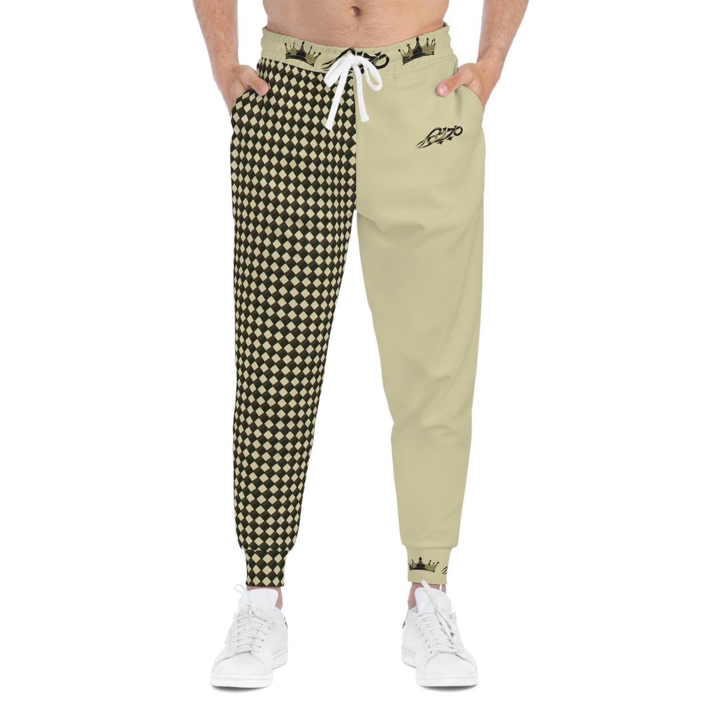 MAJBWR - Commander Crown Camo Joggers — MAJBWR Pale Beige Athletic Joggers