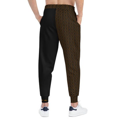 MAJBWR - Crossed Sword Athletic Joggers —  Black & Amber Gold Lmtd Edtn.