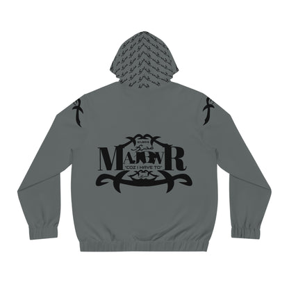 MAJBWR - Full-Zip Hoodie with Statement Design