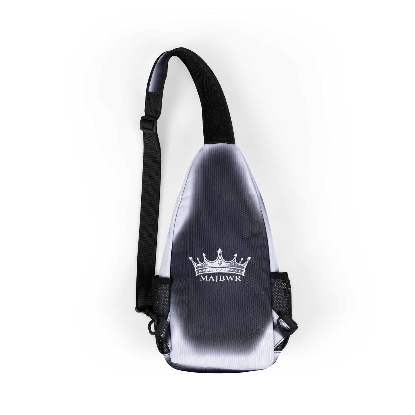 MAJBWR - Black White Ghost Smoke White Crown Chest Bag —  AOP