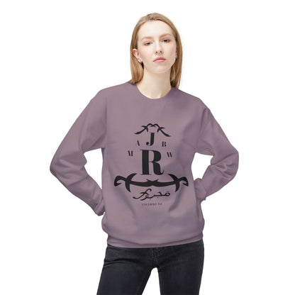 MAJBWR - Monogram R Crewneck Sweatshirt — Elegant Black Crest Design