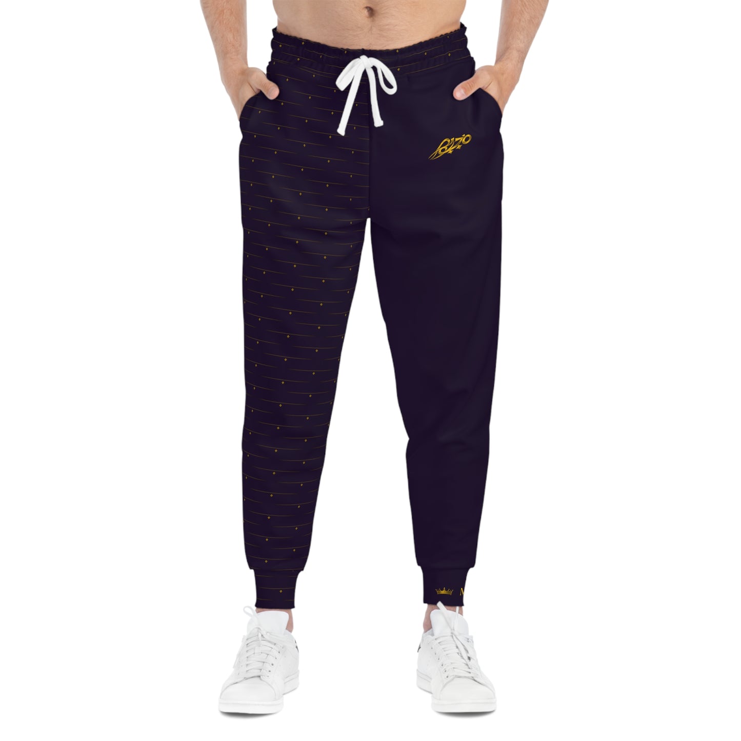 MAJBWR - Diamond Edition Deep Dark Purple Joggers — Gold Crown Logo