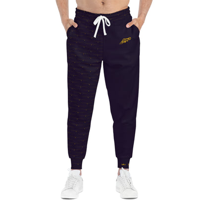 MAJBWR - Diamond Edition Deep Dark Purple Joggers — Gold Crown Logo