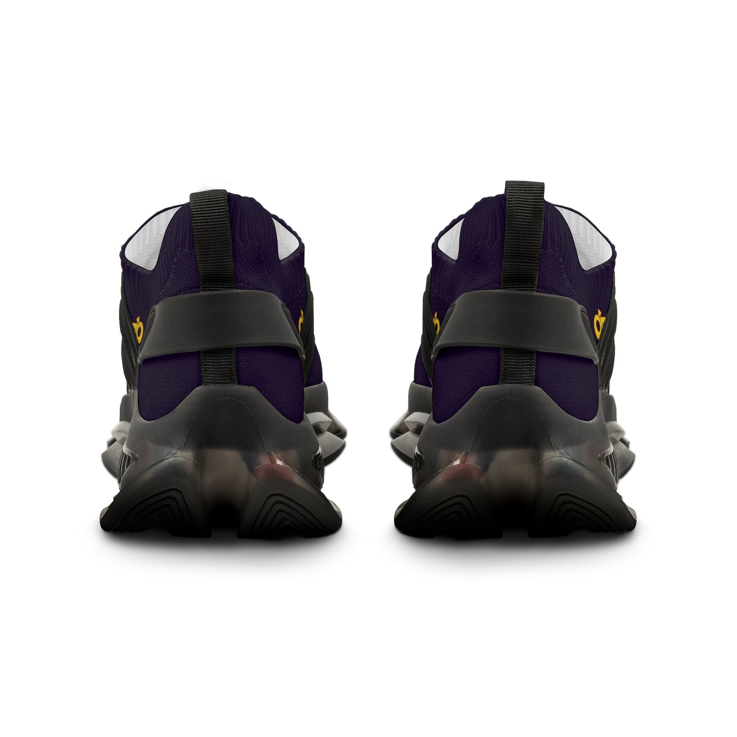MAJBWR - Men's Mesh Sneakers — Deep Dark Purple & Gold Athletic