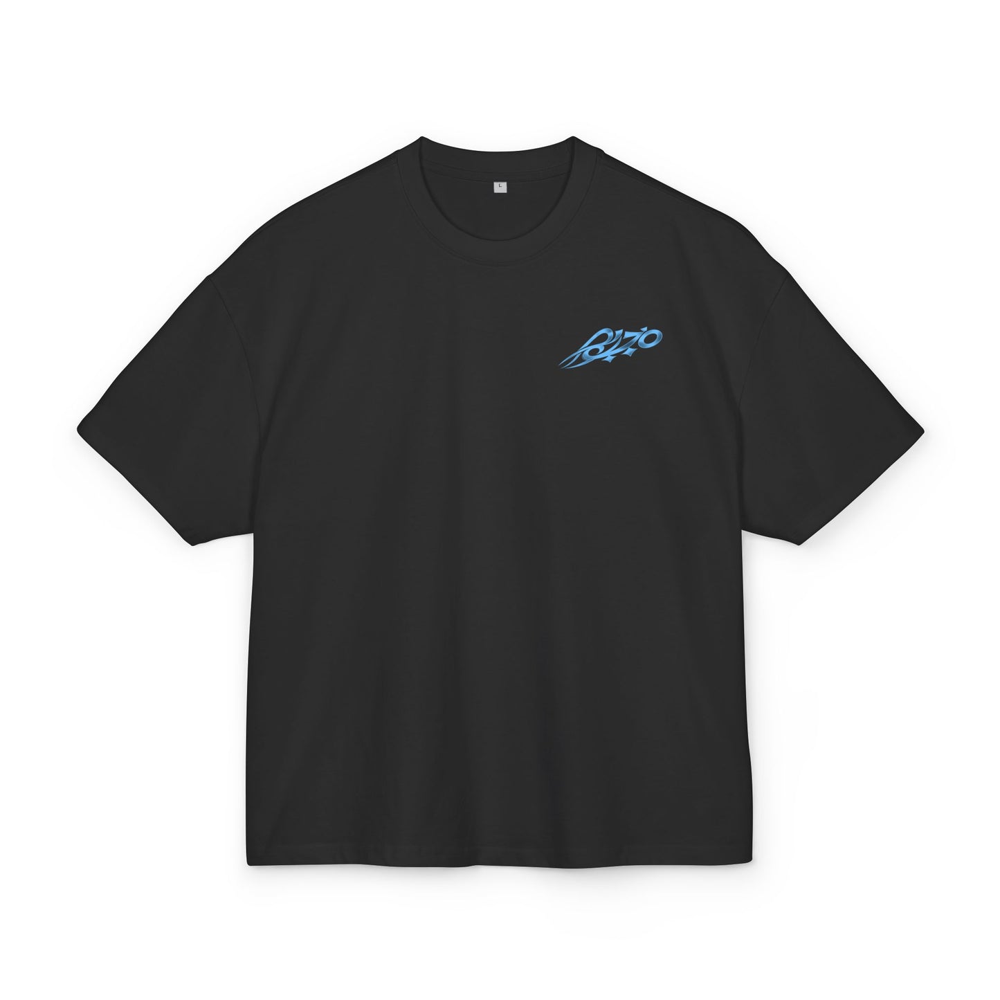 MAJBWR - Blue Crown Box Tee — Retro Script Graphic T-Shirt