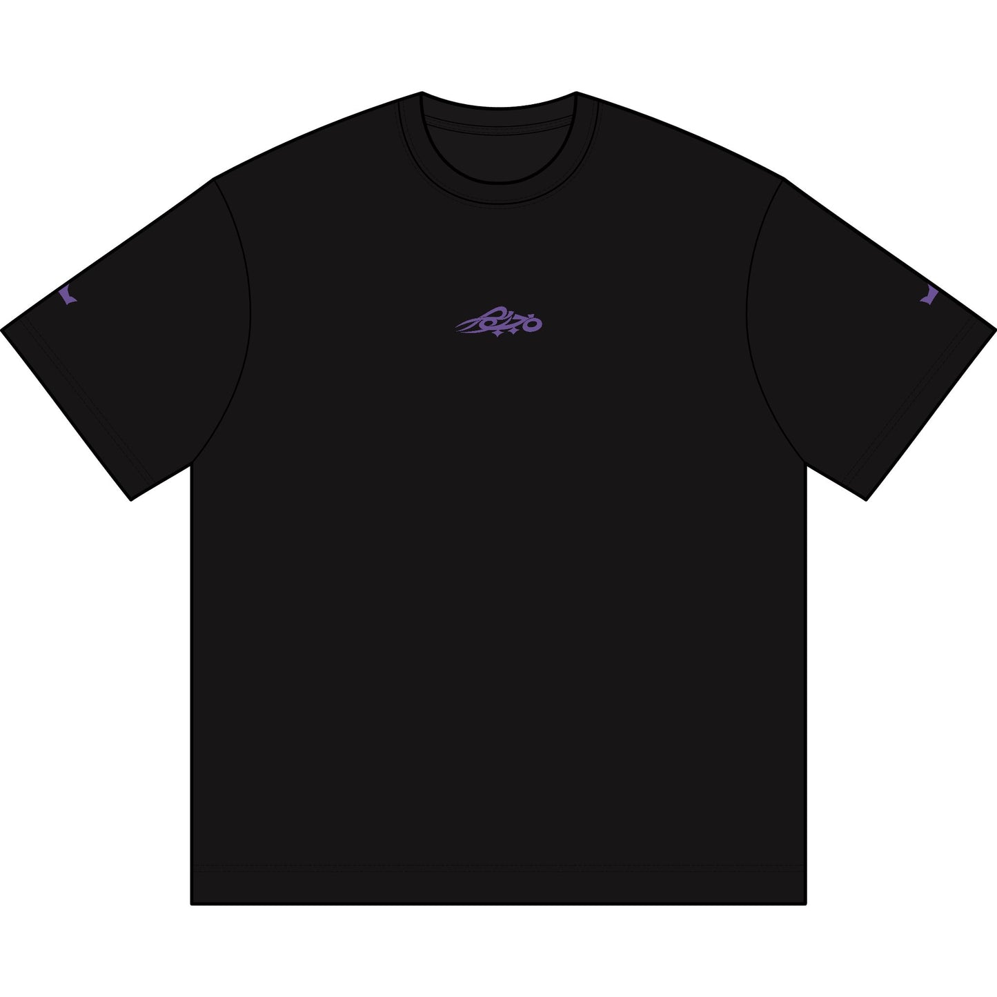 MAJBWR - Purple Crown Embroidered Box Tee — Oversized Men's Boxy T-Shirt