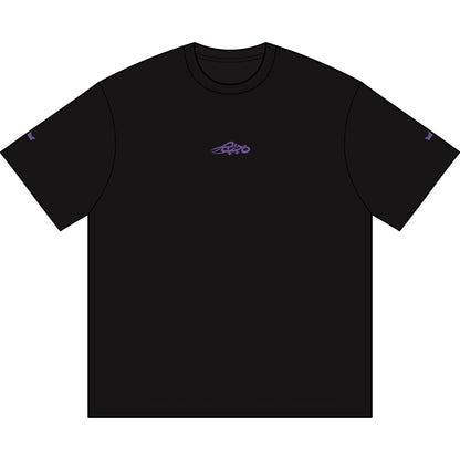 MAJBWR - Purple Crown Embroidered Box Tee — Oversized Men's Boxy T-Shirt