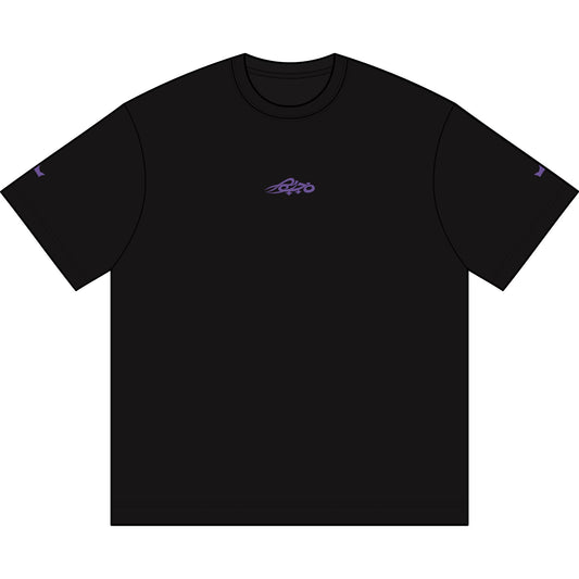 MAJBWR - Purple Crown Embroidered Box Tee — Oversized Men's Boxy T-Shirt