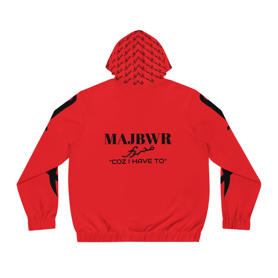 MAJBWR - Red Full-Zip Hoodie — Graphic Edition