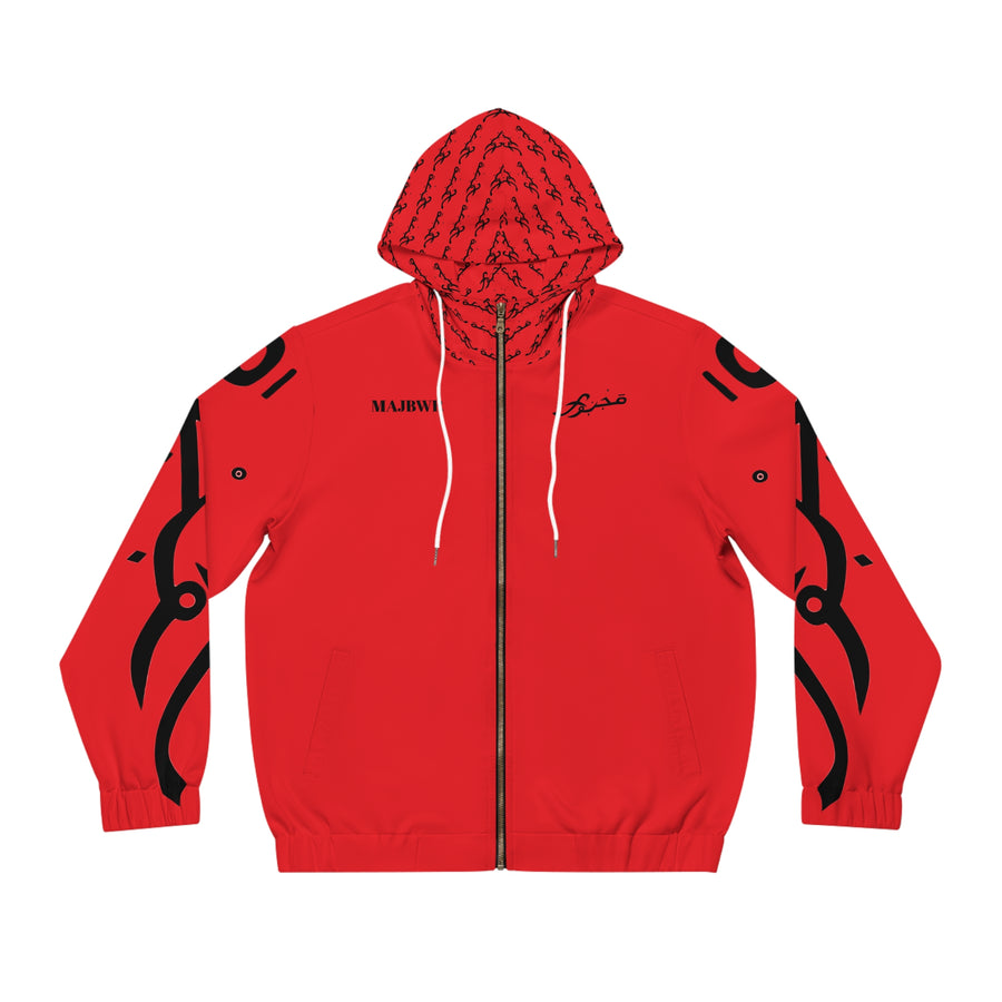 MAJBWR - Red Full-Zip Hoodie