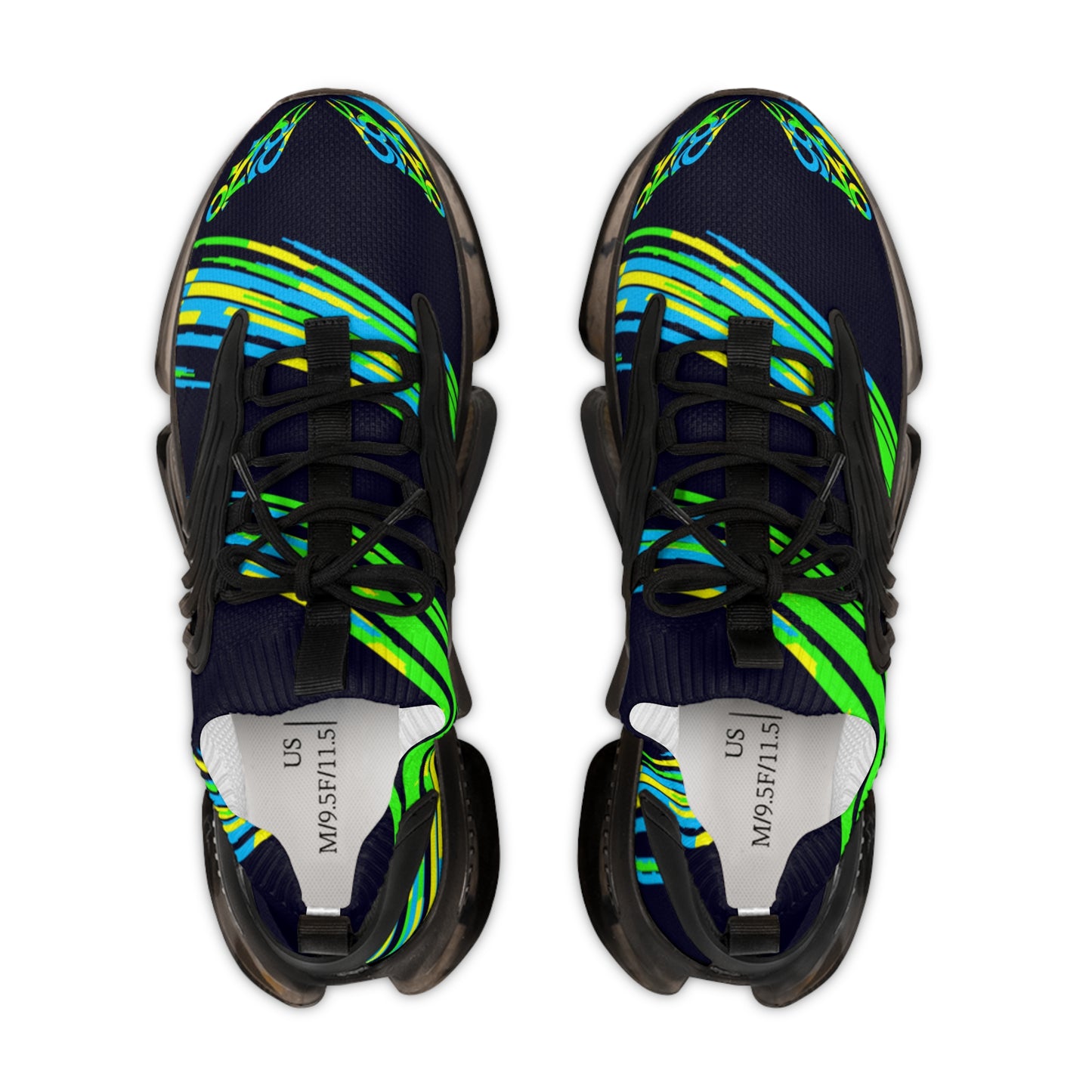 MAJBWR - Men's Mesh Sneakers — Camo Deep Dark Blue