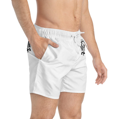 MAJBWR - Swim Trunks White Branded