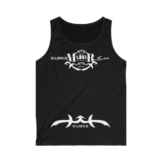 MAJBWR- Logo Tank Top — Men’s Arabic Script Graphic Tank