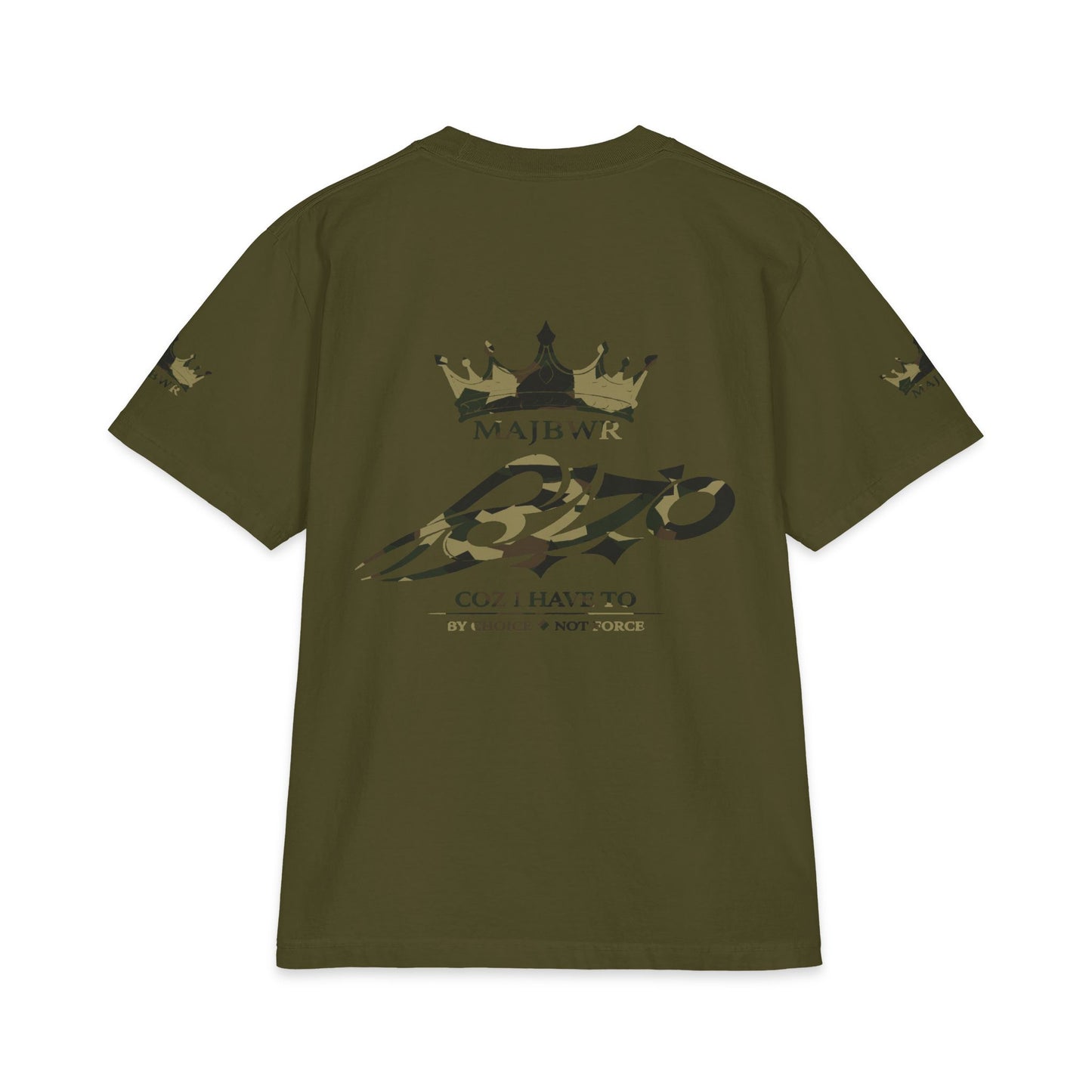 MAJBWR - Camo Black/Olive/Hunter Green Oversized Heavyweight T-Shirt