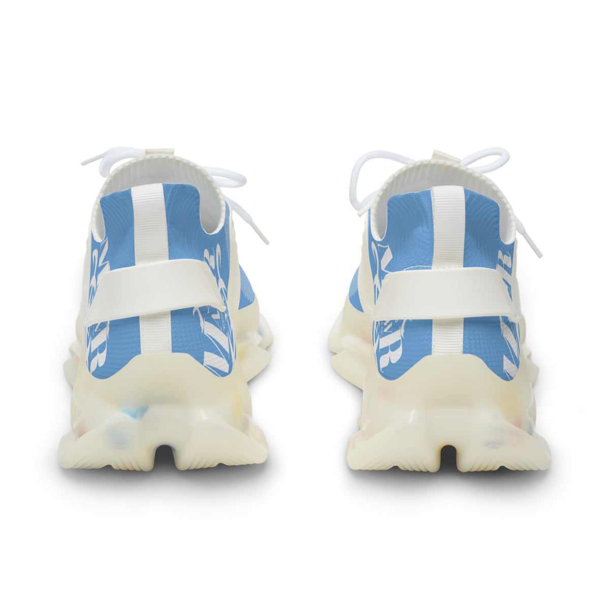 MAJBWR - Light Blue Snake Mesh Sneakers — X Edition