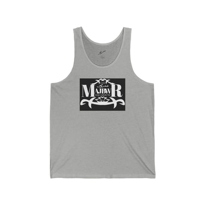 MAJBWR - Vintage Logo Tank Top — Graphic White Jersey Tank