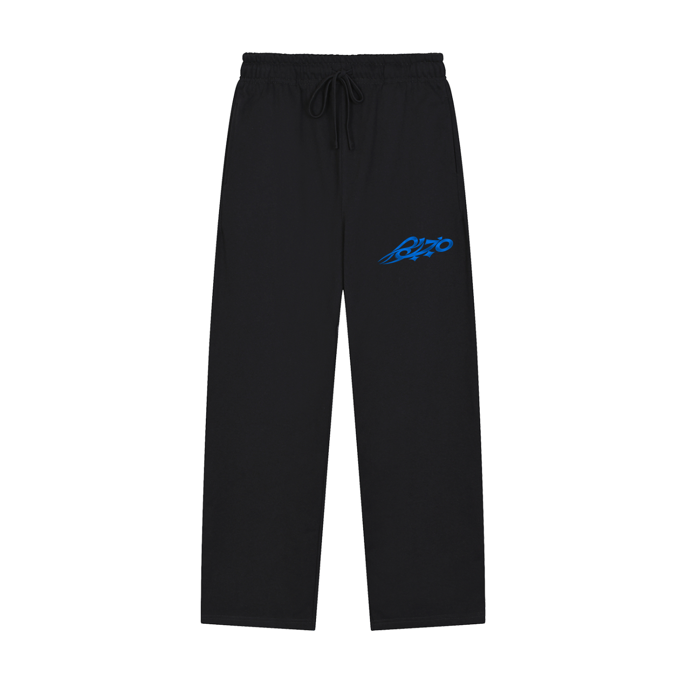 Solid Color Straight-Leg Sweatpants