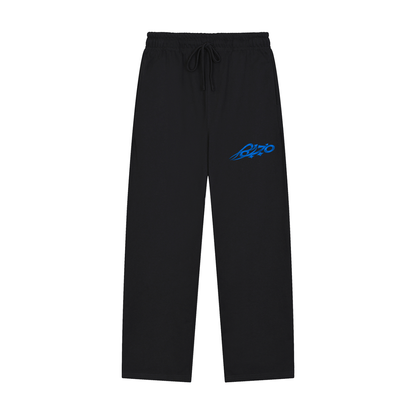 Solid Color Straight-Leg Sweatpants