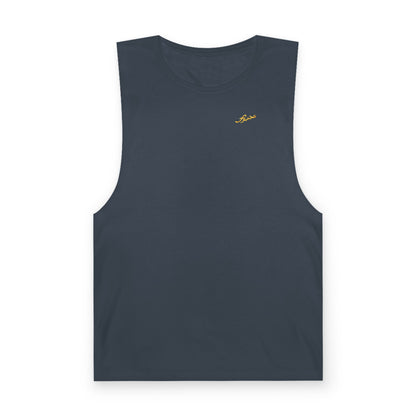 MAJBWR - Barnard Tank Top — Gold 'Majbwr' Crown Arabic Script (Coz I Have To)