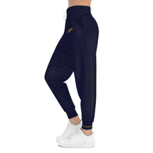 MAJBWR - Navy Athletic Joggers with Gold Crown Logo — Diamond Edition