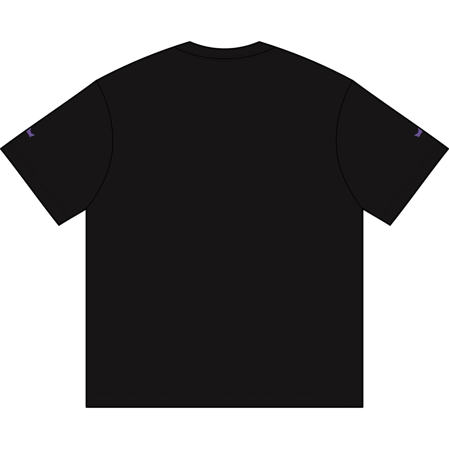 MAJBWR - Purple Crown Embroidered Box Tee — Oversized Men's Boxy T-Shirt