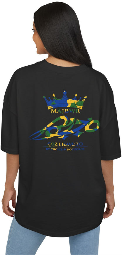 MAJBWR - Camo Commander Logo Oversize Black Box Tee