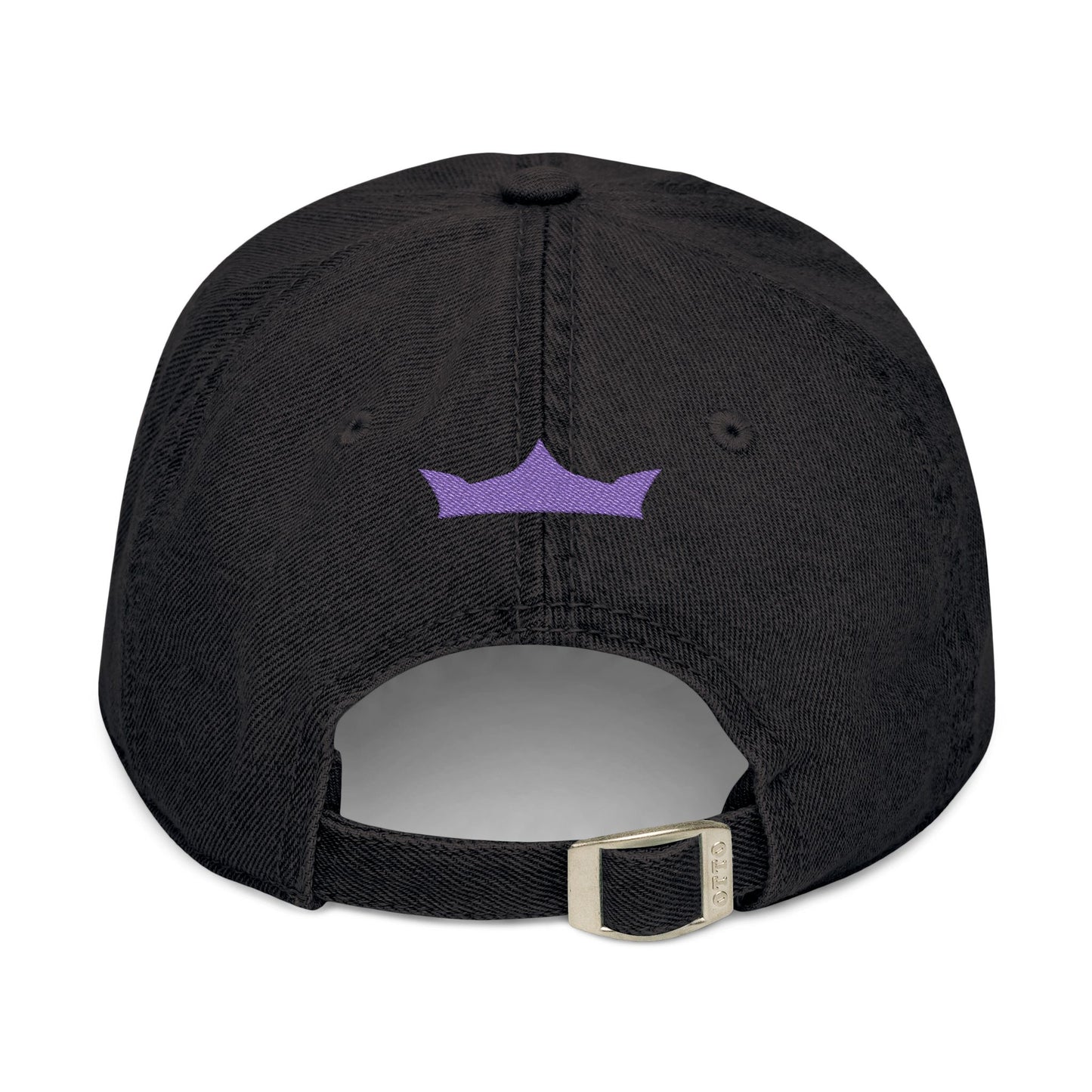 MAJBWR - Embroidered Crown & Sword Arabic Script Denim Hat — LTD