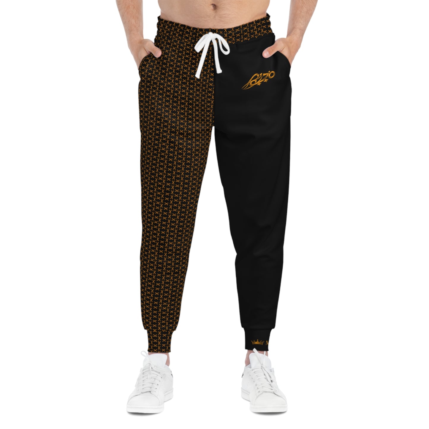 MAJBWR - Crossed Sword Athletic Joggers —  Black & Amber Gold Lmtd Edtn.