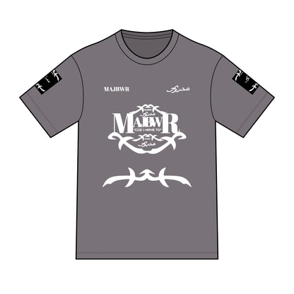 MAJBWR - Arabic Script Graphic Tee — Military Crest Streetwear T‑Shirt