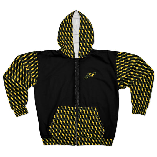 MAJBWR - Camo Hoodie — Black & Yellow Camo Designer Pattern