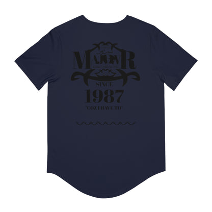 MAJBWR - Men's Curved Hem Tee - 'Major Since 1987' Graphic T-Shirt
