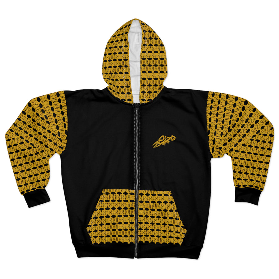 MAJBWR - Street King Gold Crown Black Zip Hoodie —  Designer Revolver