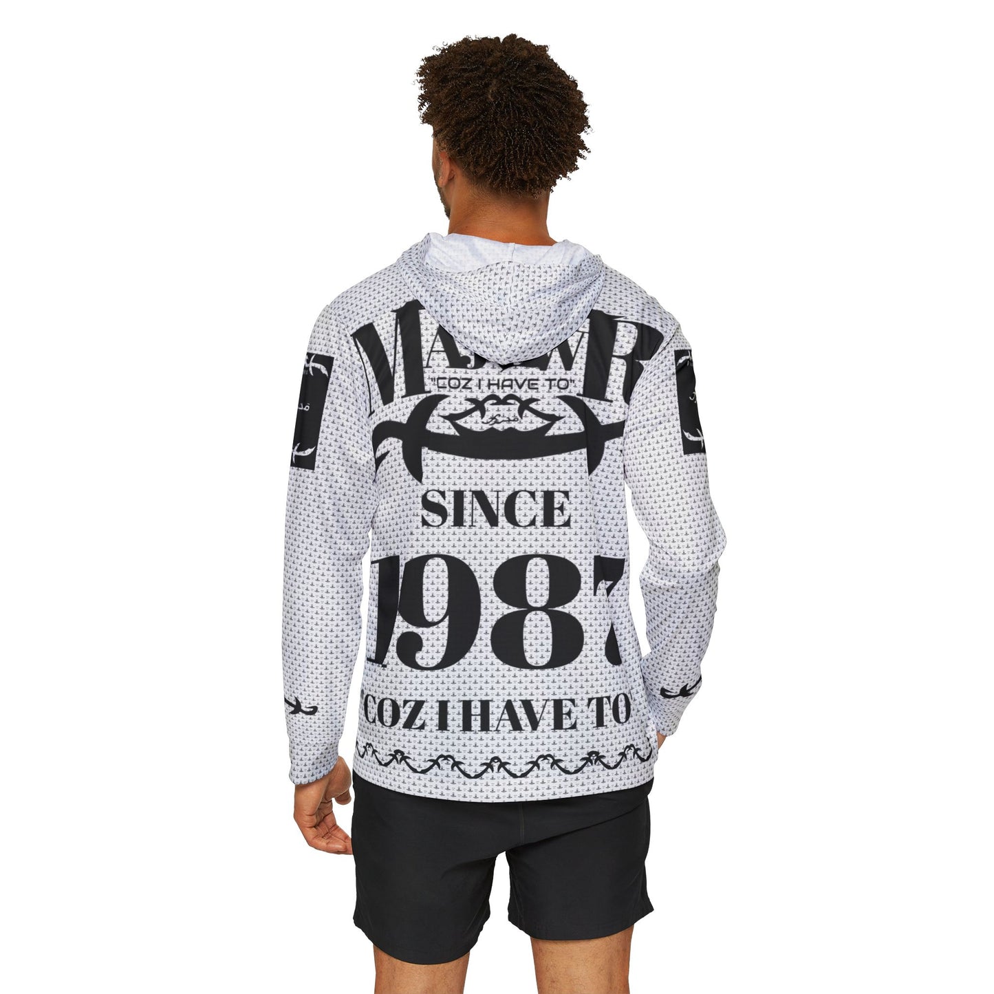 MAJBWR - Men's Sports Warmup Hoodie — Custom 'Since 1987' Athletic Pullover "omar"