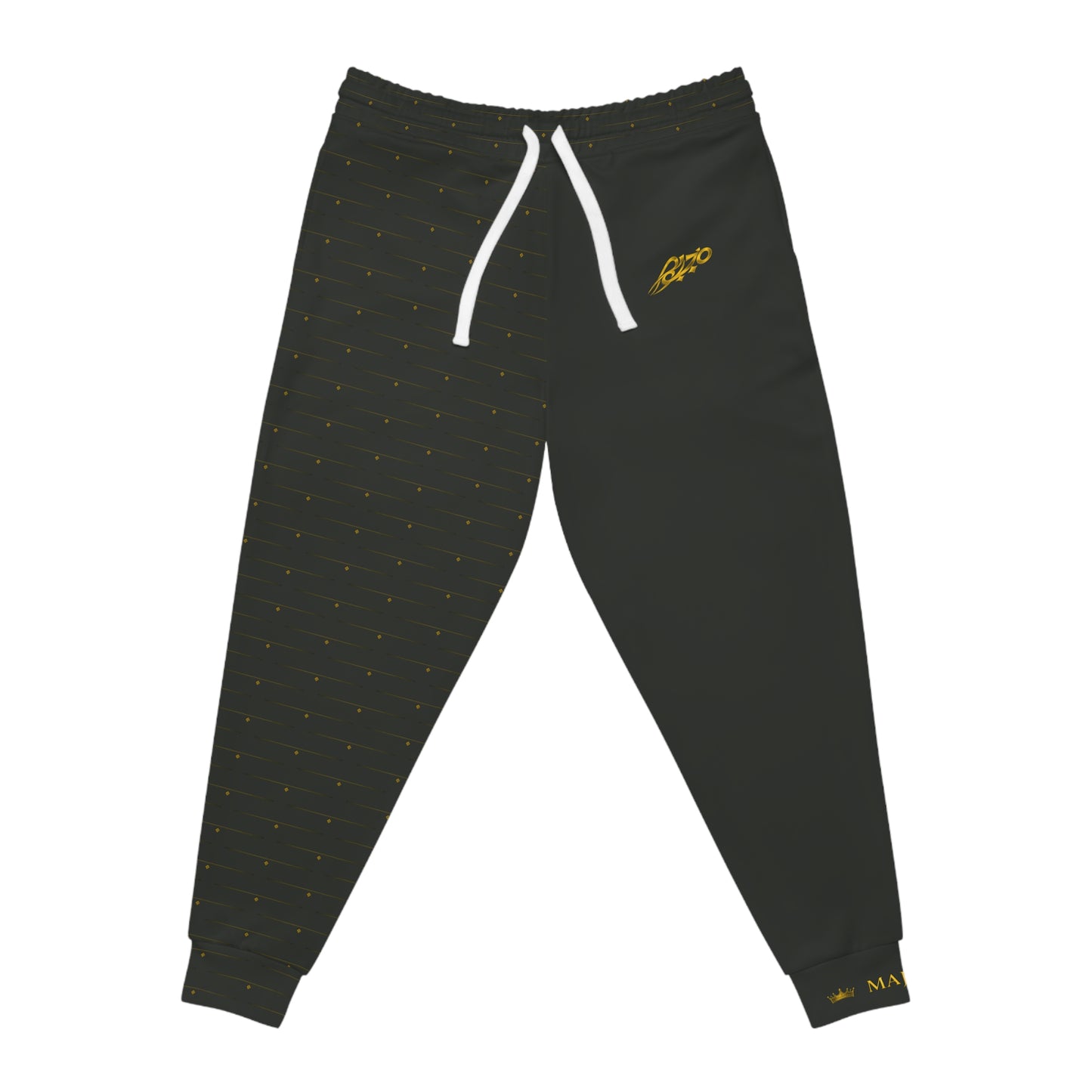 MAJBWR - Olive Athletic Joggers — Diamond Edition with Gold Crown Logo